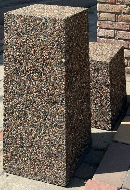 Столбик парковочный СП-2-МБ (мытый бетон) 270*240*h650 мм, 105 кг